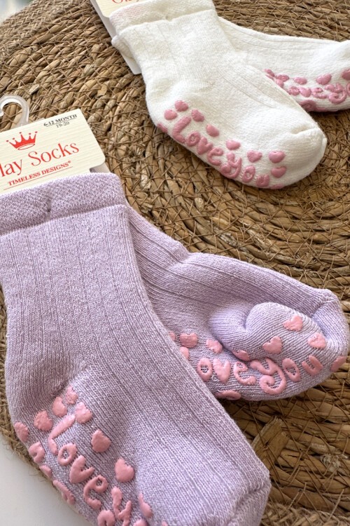 6-12 AY SOKET HAVLU KAYDIRMAZ ÇORAP ÜÇLÜ 1006