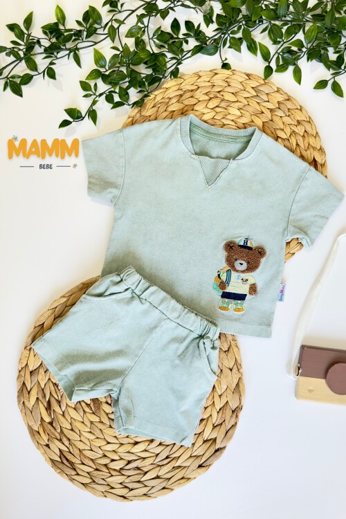 6-18 AY SUZİNE AYICIK ŞORTLU 2Lİ TAKIM YEŞİL