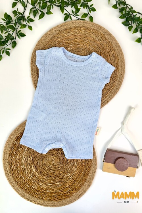 6-24 AY BAKLAVA DESENLİ ŞORT TULUM MAVİ