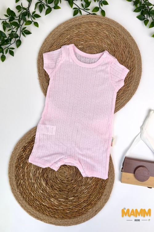 6-24 AY BAKLAVA DESENLİ ŞORT TULUM PEMBE