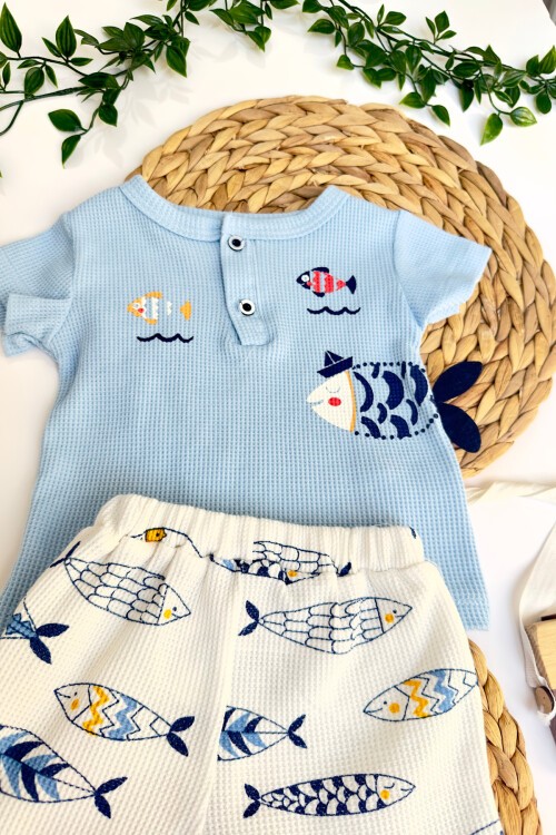 6-24 AY BALIKLI 2Lİ TAKIM BEYAZ MAVİ