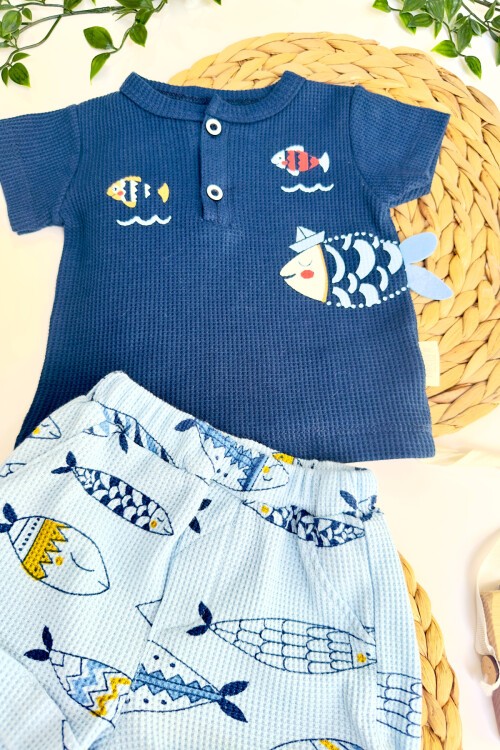 6-24 AY BALIKLI 2Lİ TAKIM MAVİ LACİVERT