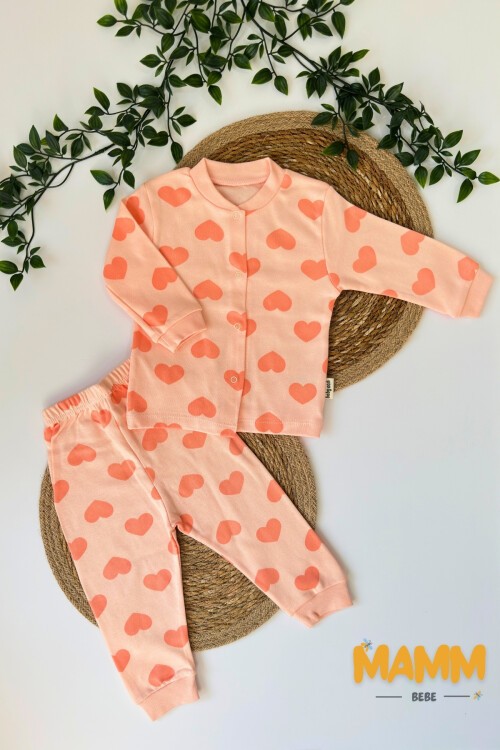 6-24 AY KALP DESEN PİJAMA TAKIMI TURUNCU