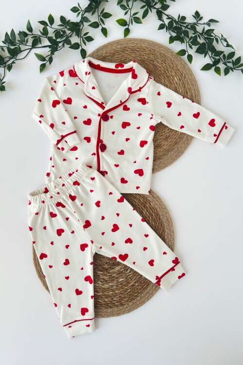 6-24 AY KIRMIZI KALPLİ PİJAMA TAKIMI