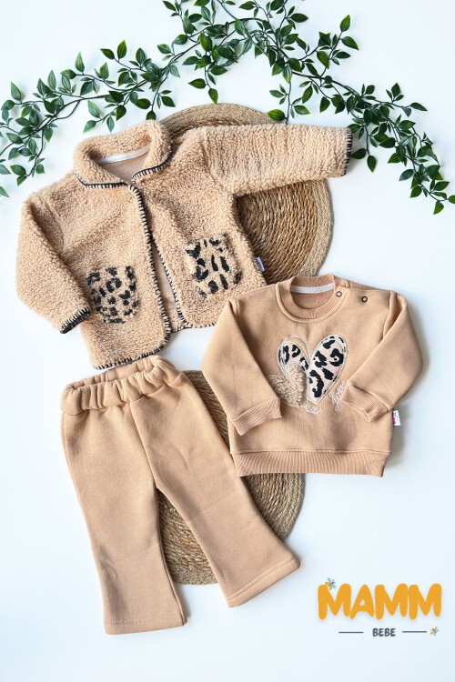 6-24 AY WELSOFT CEKETLİ ÜÇLÜ TAKIM BEJ