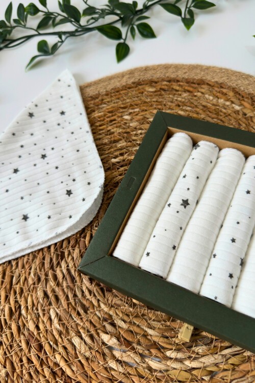 7Lİ AĞIZ SİLME MENDİLİ SİYAH YILDIZ