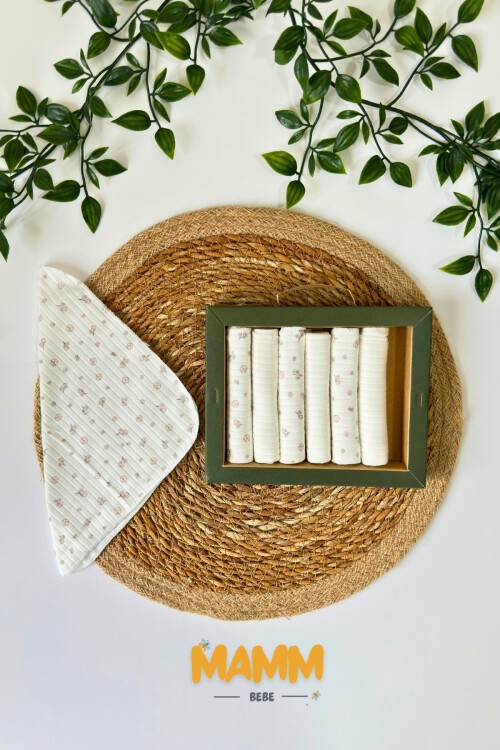 7Lİ AĞIZ SİLME MENDİLİ PAMUK DESENLİ