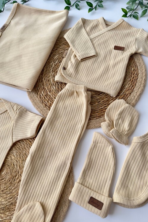 7Lİ HASTAHANE ÇIKIŞ SETİ KAHVE