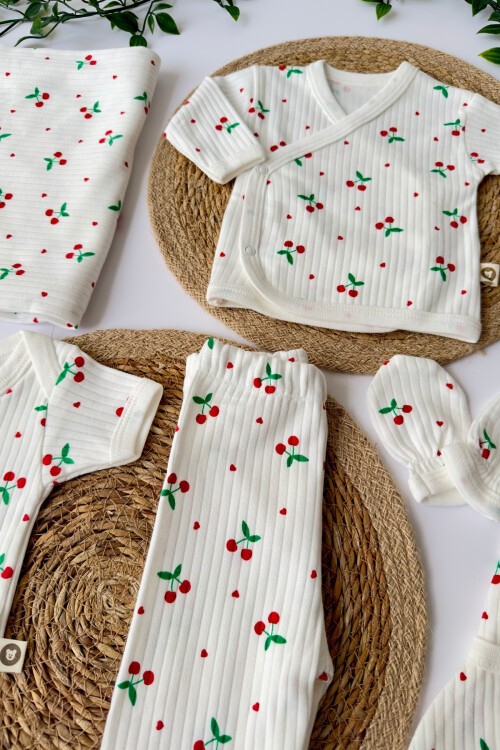 7Lİ HASTAHANE ÇIKIŞ SETİ KİRAZLI