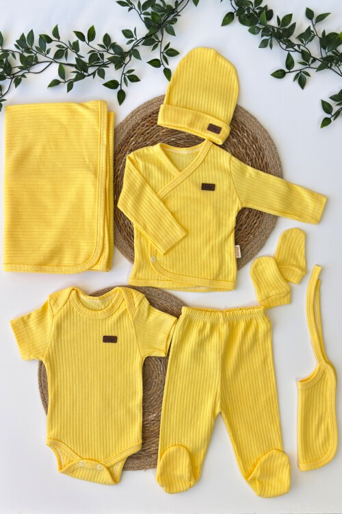 7Lİ HASTAHANE ÇIKIŞ SETİ SARI