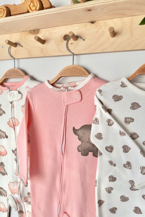 9-18 AY FERMUARLI FİL BASKILI TULUM