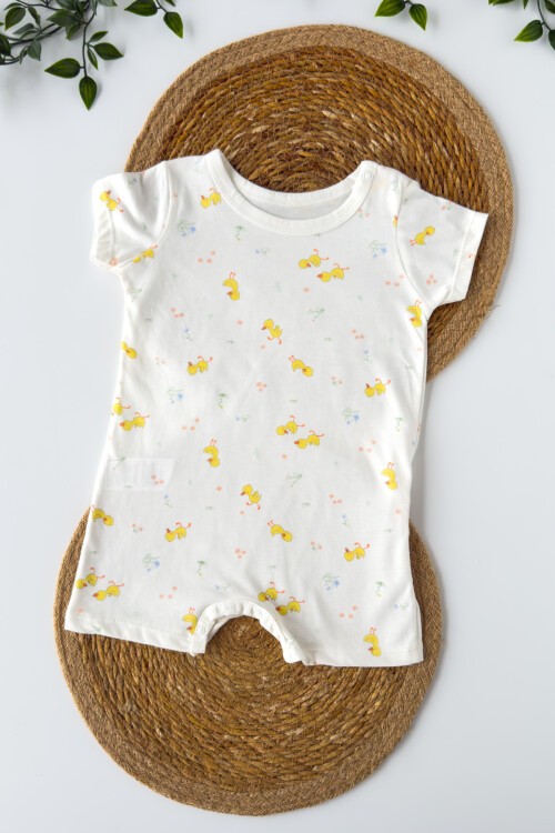 9-36 AY ÖRDEK DESENLİ ŞORT TULUM