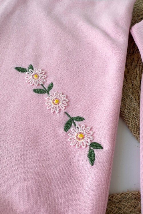 PAPATYA NAKIŞLI 7Lİ SET PEMBE