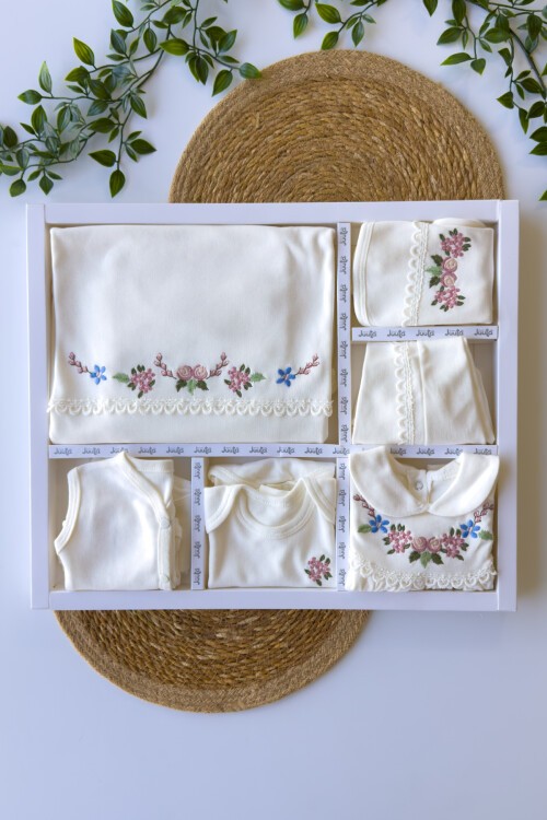 ÇİÇEK NAKIŞLI HASTAHANE ÇIKIŞI 10LU