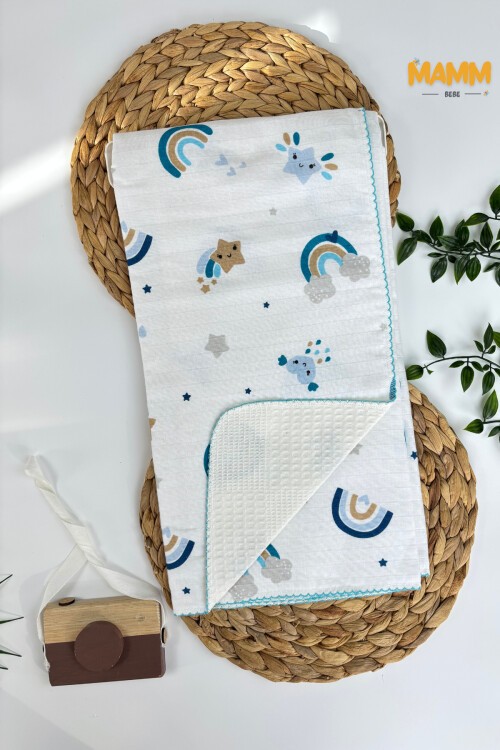 PİKELİ MÜSLİN BEBEK BATTANİYE YILDIZLI 100*100 CM