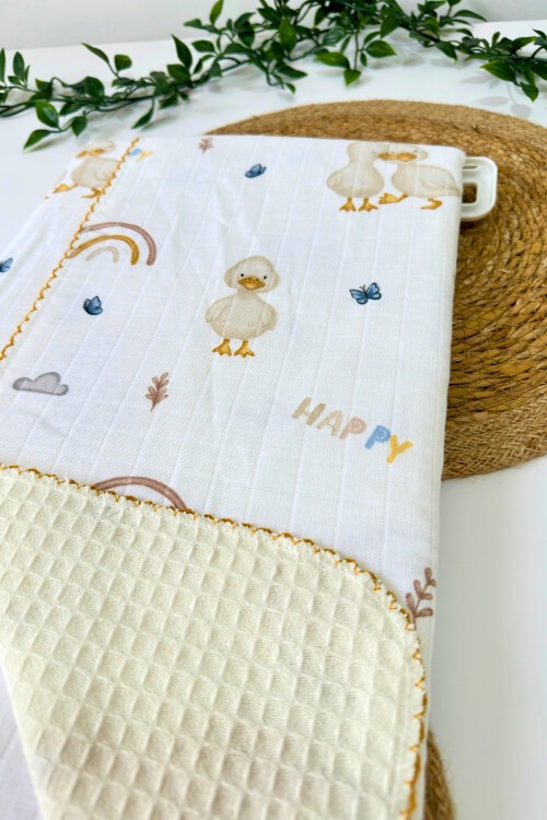 PİKELİ MÜSLİN BEBEK BATTANİYE ÖRDEK 100*100 CM