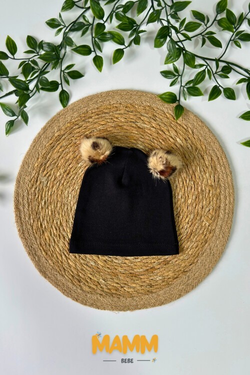 PONPONLU BERE SİYAH