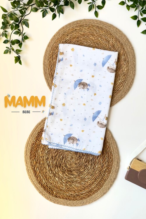 TEK KATLI KİRPİ DESENLİ MÜSLİN BATTANİYE 80*90 CM