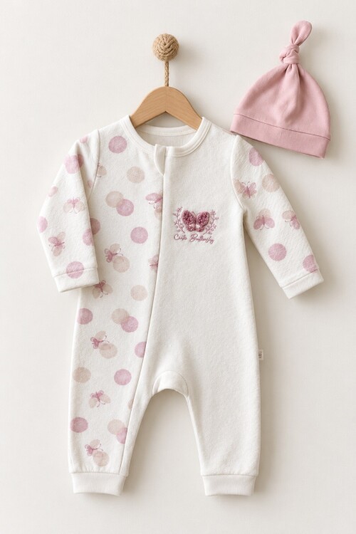 0-6 AY CUTE BUTTERFLY FERMUARLI MANŞETLİ TULUM BUBB
