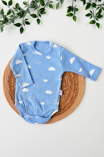 0-18 AY BULUT BASKILI UZUN KOLLU BADİ