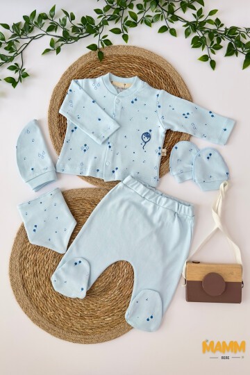 0-3 AY BALON 5Lİ YENİ DOĞAN TAKIMI MAVİ