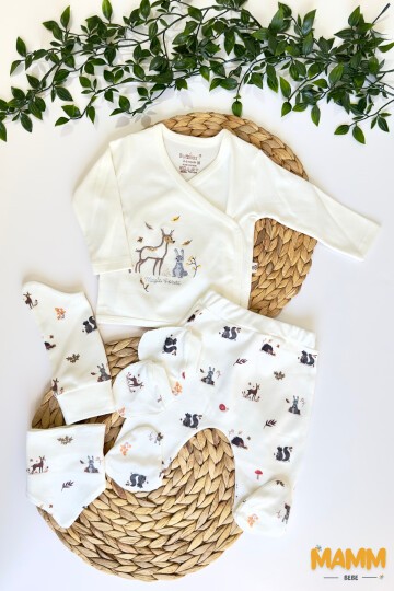 0-3 AY GEYİK NAKIŞLI 5Lİ YENİ DOĞAN TAKIMI