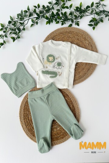 0-3 AY HAYVAN SÜZİNELİ ÜÇLÜ TAKIM