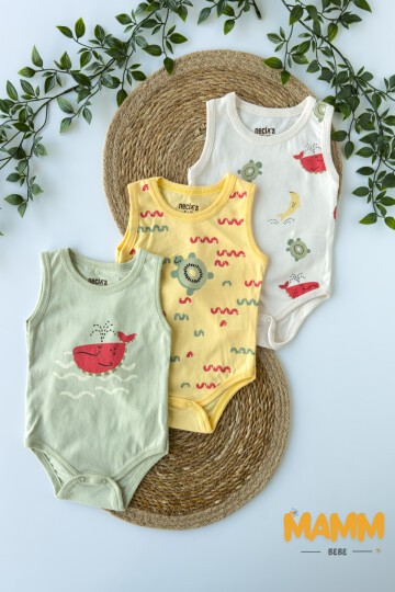 0-6 AY 3LÜ KİVİ DESENLİ ZIBIN SET