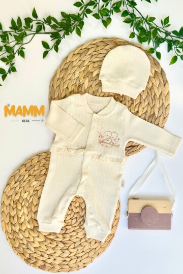 0-6 AY MİNİK KUŞLU PREMATÜRE TULUM EKRU