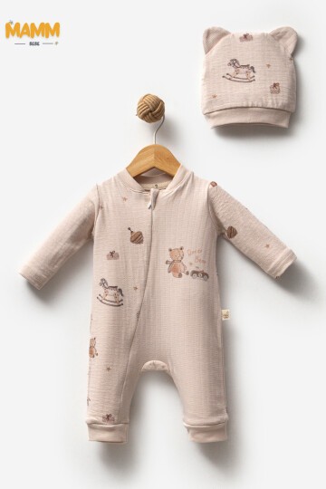 0-6 AY RACER BEAR FERMUARLI MANŞETLİ TULUM