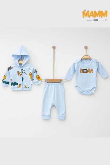 0-9 AY 3LÜ SAFARİ DESENLİ TAKIM