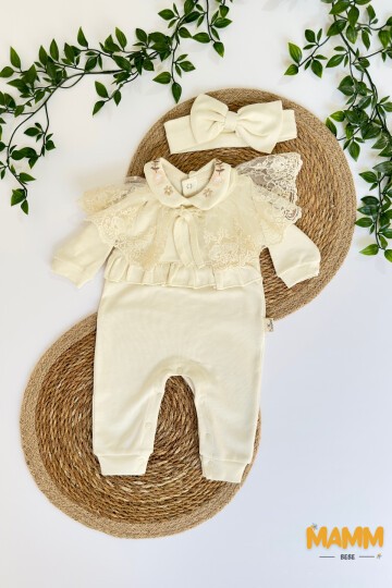 0-9 AY MOBİL DANTEL YAKALI MANŞETLİ TULUM