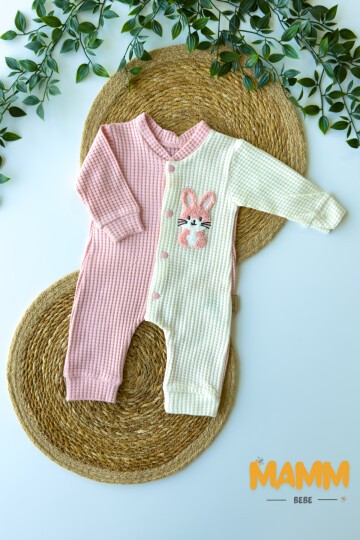 0-9 AY TAVŞAN NAKIŞLI MANŞETLİ TULUM