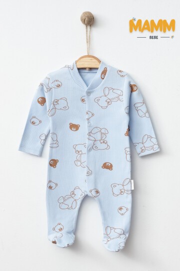 1-3-6 AY ÜÇ RENK AYICIK DESENLİ PATİKLİ TULUM