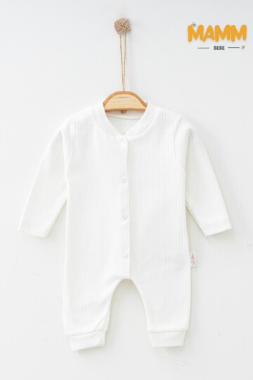 1-3-6 AY DÜZ RENK RAPORLU MANŞETLİ TULUM BEYAZ