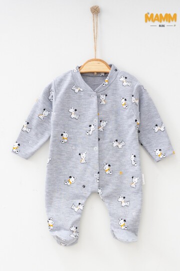 1-3-6 AY KÖPEKCİK DESENLİ PATİKLİ TULUM GRİ