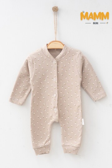 1-3-6 AY ÇİÇEK DESENLİ MANŞETLİ TULUM