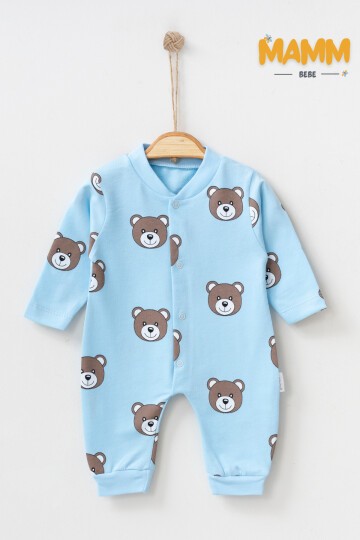 1-3-6 AY SEVİMLİ AYICIK DESENLİ MANŞETLİ TULUM