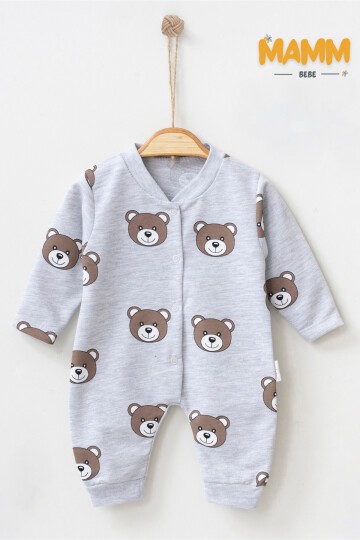 1-3-6 AY SEVİMLİ AYICIK DESENLİ MANŞETLİ TULUM