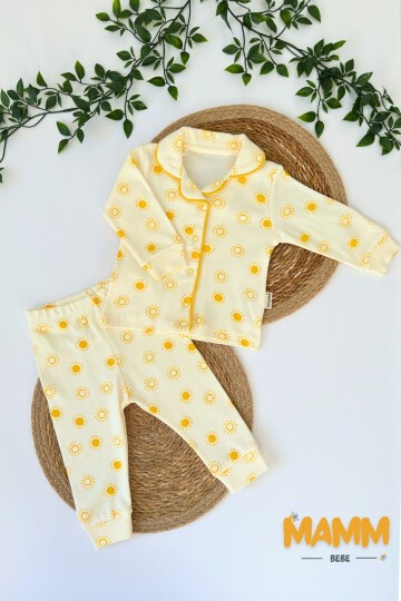 3-12 AY GÜNEŞLİ PİJAMA TAKIMI SARI