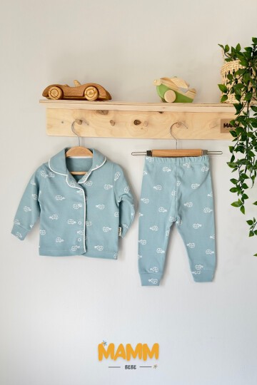 3-12 AY KAPLUMBAĞALI PİJAMA TAKIMI