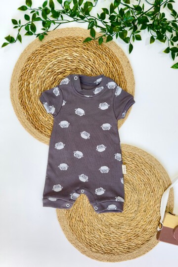 3-12 AY KUZU DESENLİ ŞORT TULUM SİYAH