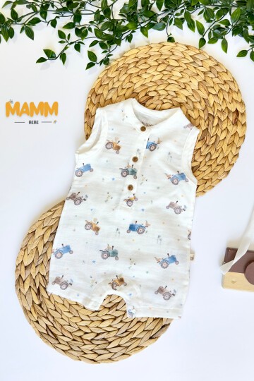 3-12 AY TRAKTÖR MÜSLİN ŞORT TULUM