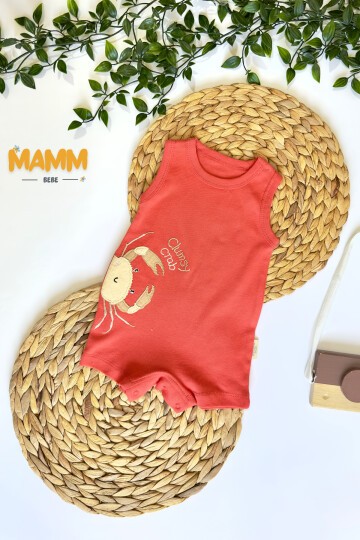 3-12 AY YENGEÇLİ ŞORT TULUM TURUNCU