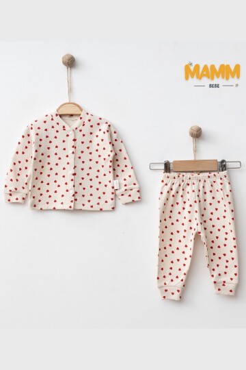 3-6-9 AY RAPOR KALP PİJAMA TAKIMI EKRU