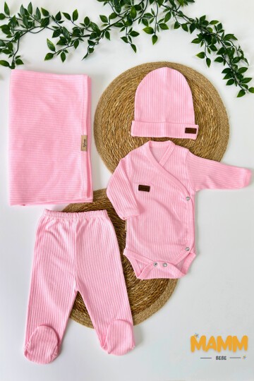 4LÜ HASTAHANE ÇIKIŞ SETİ PEMBE