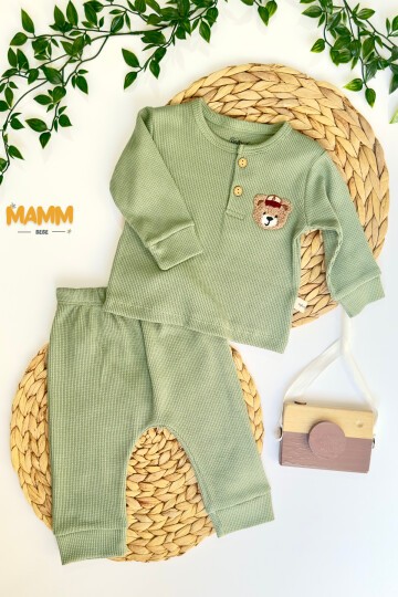 6-18 AY WAFFLE ERKEK NAKIŞLI TAKIM YEŞİL