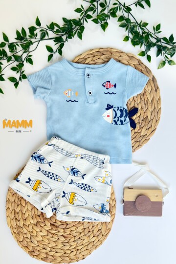 6-24 AY BALIKLI 2Lİ TAKIM BEYAZ MAVİ