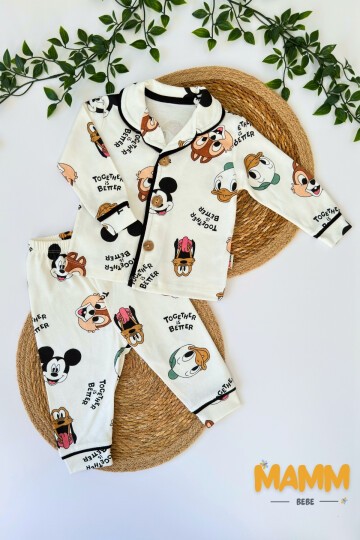 6-24 AY KARIŞIK FİGÜR BASKILI PİJAMA TAKIMI