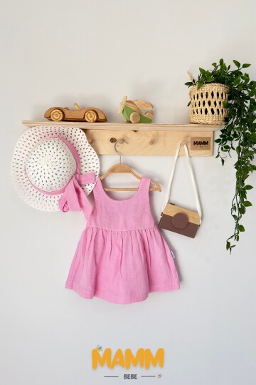 6-24 AY ŞAPKALI PEMBE ELBİSE